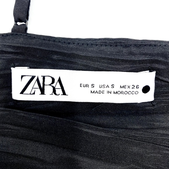 ZARA - Crinkle Sweetheart Crop Top - Picture 12 of 16